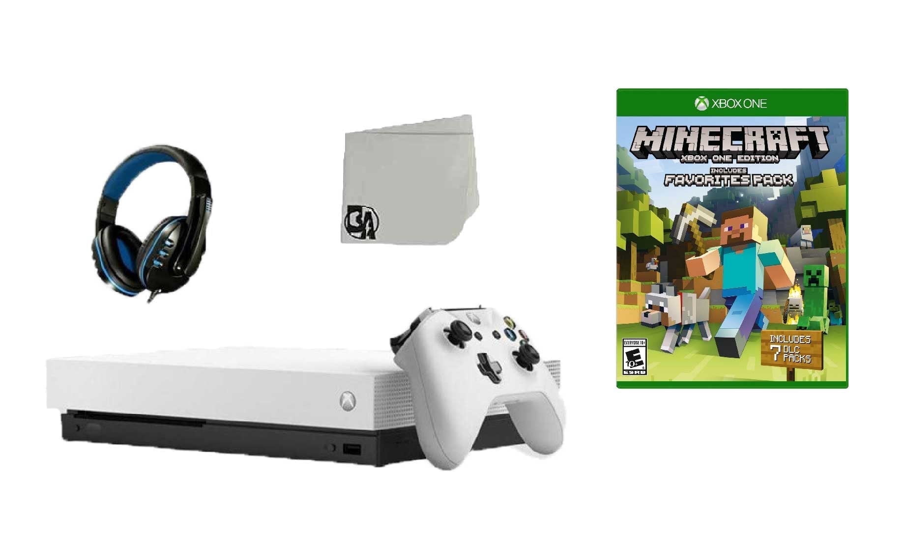 Restored Microsoft Xbox One X 1TB Gaming Console White with Minecraft