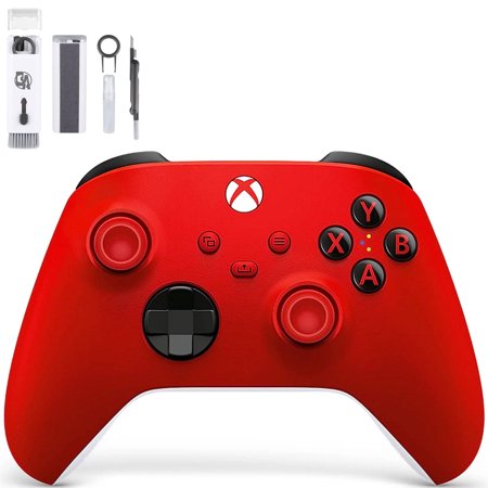 Pre-Owned Microsoft Xbox Wireless Controllers for Xbox Console - Pulse Red With Bolt Axtion Cleaning Kit Bundle