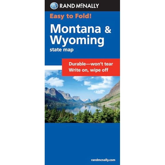 Pre-Owned Rand Mcnally Montana & Wyoming, 9780528856136, 0528856138, Paperback, Laminated Map edition