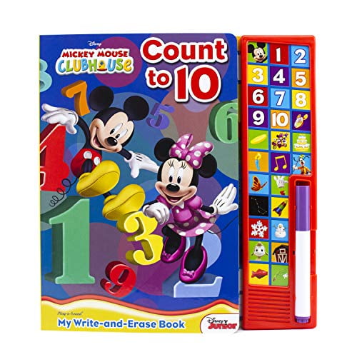 Pre-Owned My Write-and-Erase Sound Book: Mickey Mouse Clubhouse Count to 10 by Editors of Publications International Ltd. (2010) Board book Paperback