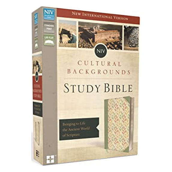 Pre-Owned NIV, Cultural Backgrounds Study Bible, Imitation Leather, Green, Red Letter Edition: Bringing to Life the Ancient World of Scripture Paperback