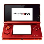 Pre-Owned Marketplace Brands Used Nintendo 3DS Flame Red onsole with Stylus and Charger, Retail Pack