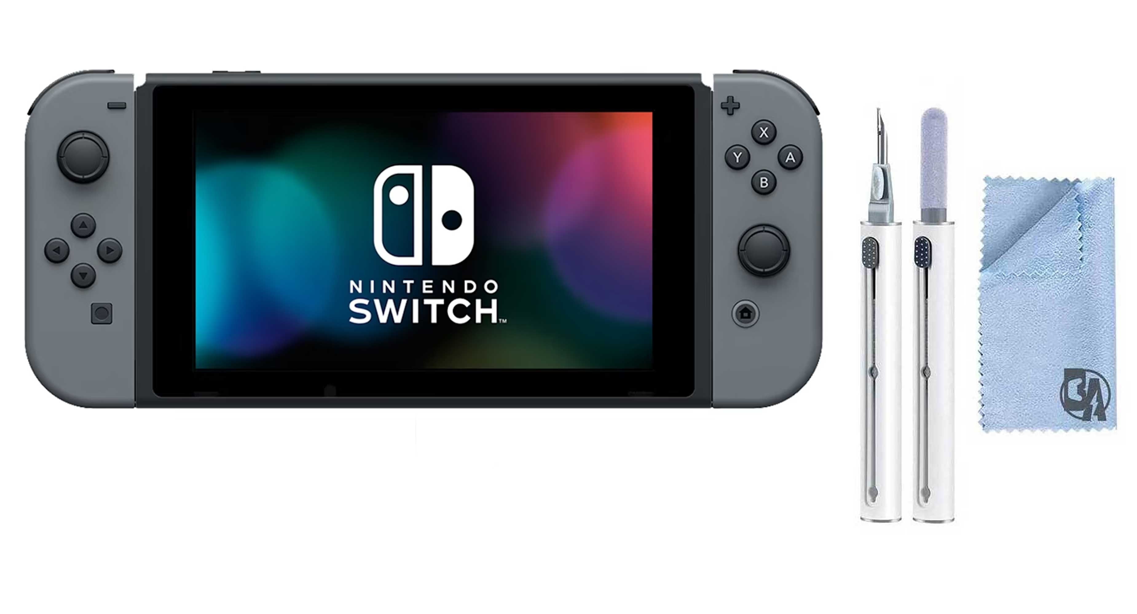 Pre-Owned Nintendo Switch - Gray & Gray Joy-Con with BOLT AXTION Cleaning Kit Bundle ( )