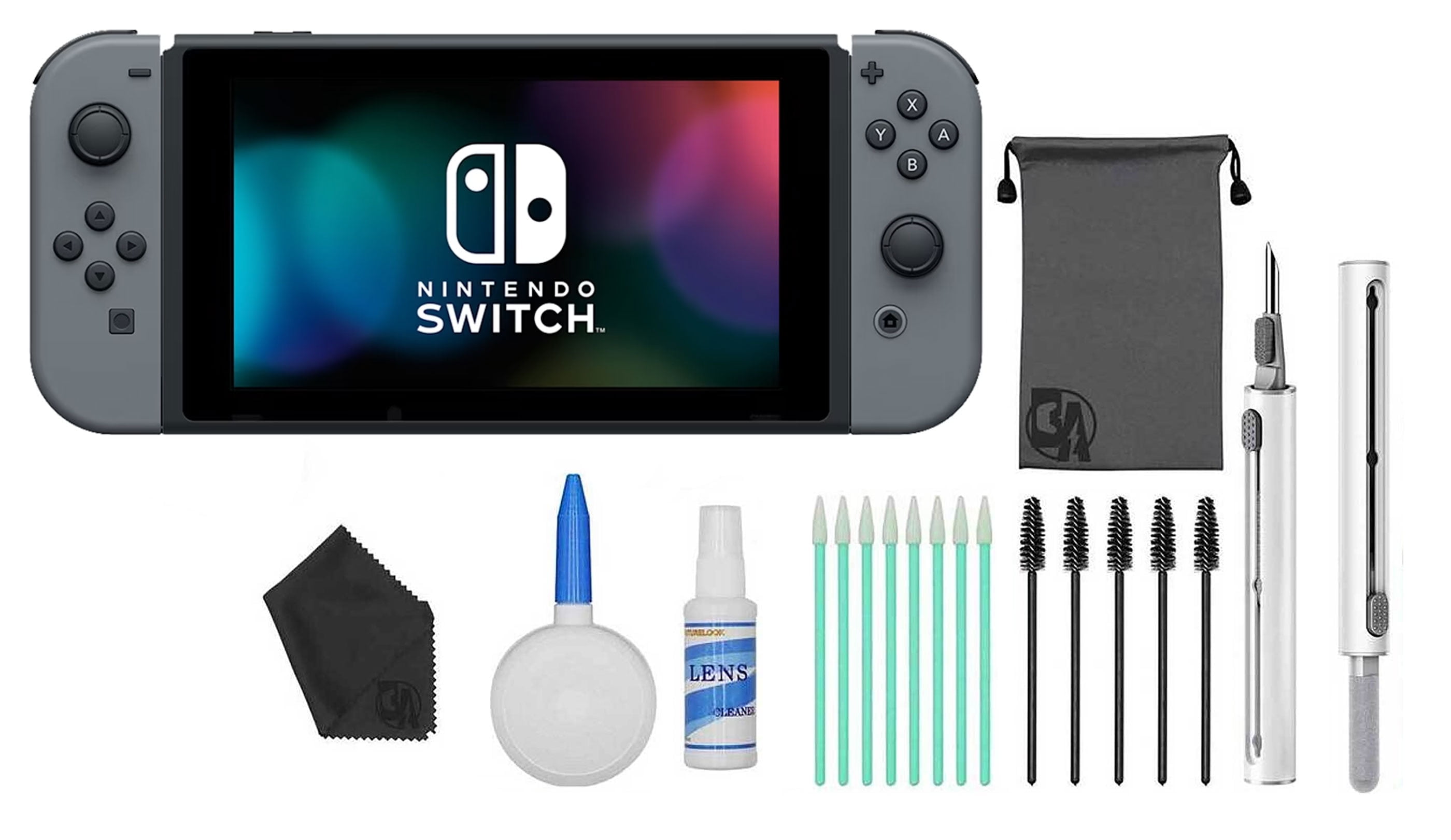 Pre-Owned Nintendo Switch - Gray & Gray Joy-Con with BOLT AXTION Cleaning Kit