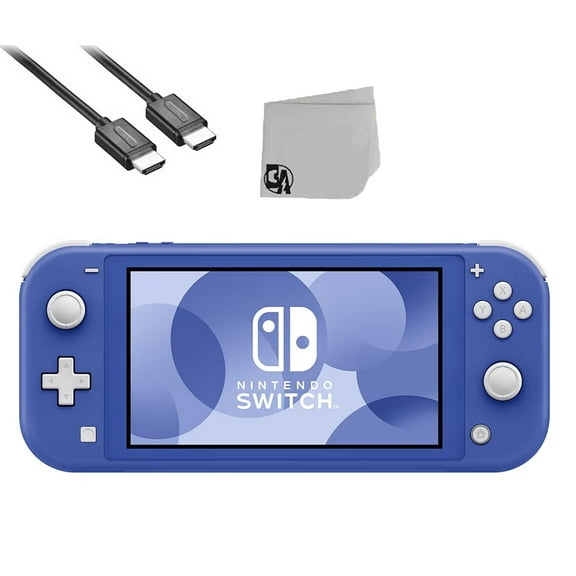 Restored Nintendo Switch Lite - Blue Bolt Axtion Bundle (Refurbished)