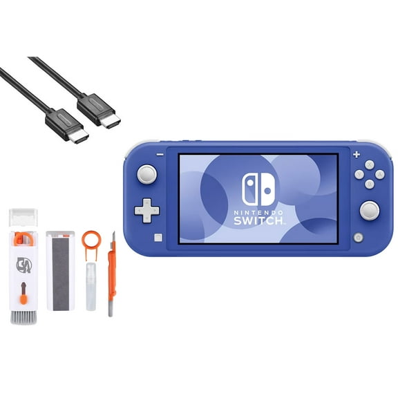 Pre-Owned Nintendo Switch Lite - Blue with BOLT AXTION Cleaning Kit   HDMI Bundle ( )