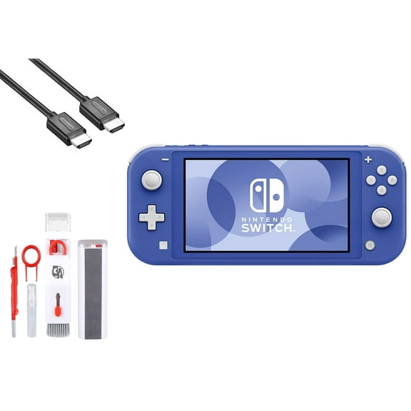 Pre-Owned Nintendo Switch Lite - Blue with BOLT AXTION Cleaning Kit + HDMI