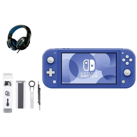Pre-Owned Nintendo Switch Lite - Blue with BOLT AXTION Cleaning Kit + Headset Bundle ( )
