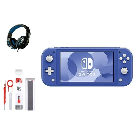 Pre-Owned Nintendo Switch Lite - Blue with BOLT AXTION Cleaning Kit + Headset Bundle ( )