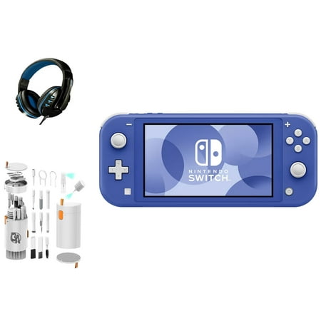 Pre-Owned Nintendo Switch Lite - Blue with BOLT AXTION Cleaning Kit + Headset Bundle