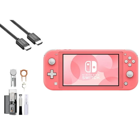 Pre-Owned Nintendo Switch Lite - Coral with BOLT AXTION Cleaning Kit + HDMI ( )