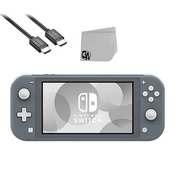 Restored Nintendo Switch Lite - Gray Bolt Axtion Bundle (Refurbished)