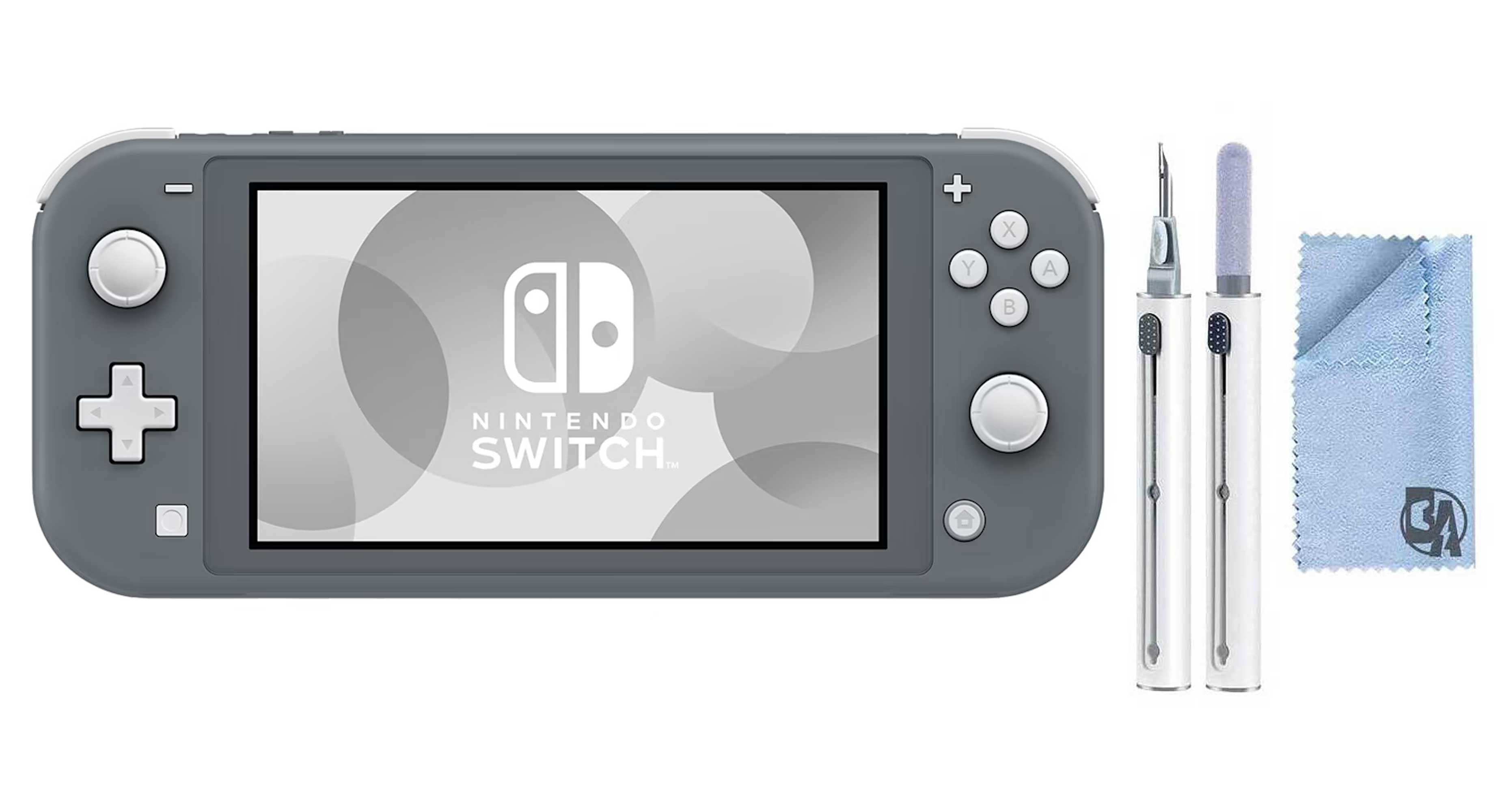 Restored Nintendo Switch Lite - Gray with BOLT AXTION Cleaning Kit
