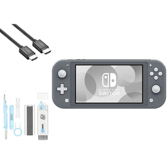 Pre-Owned Nintendo Switch Lite - Gray with BOLT AXTION Cleaning Kit + HDMI