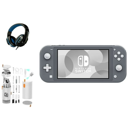 Pre-Owned Nintendo Switch Lite - Gray with BOLT AXTION Cleaning Kit + Headset Bundle