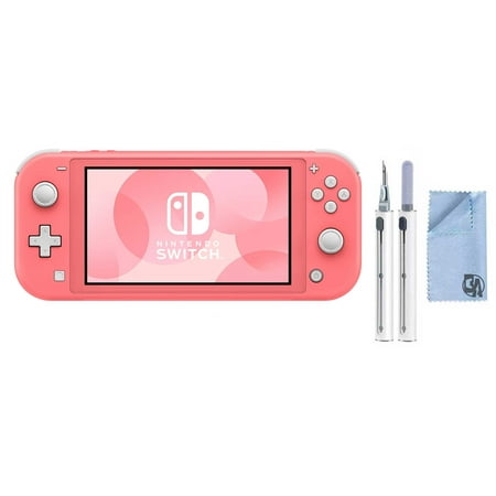 Restored Nintendo Switch Lite - Pink with BOLT AXTION Cleaning Kit Bundle (Refurbished)