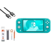 Pre-Owned Nintendo Switch Lite - Turquoise with BOLT AXTION Cleaning Kit + HDMI Bundle