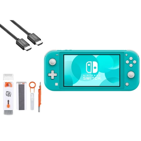 Pre-Owned Nintendo Switch Lite - Turquoise with BOLT AXTION Cleaning Kit + HDMI Bundle