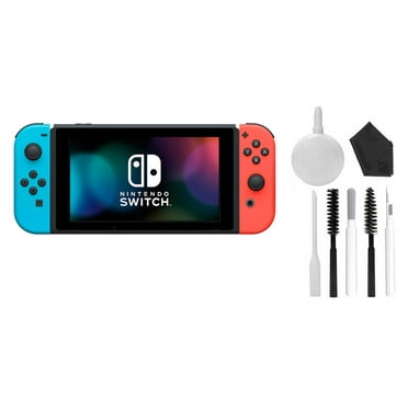 Pre-Owned Nintendo Switch - Neon Blue and Neon Red Joy-Con with BOLT AXTION Cleaning Kit Bundle