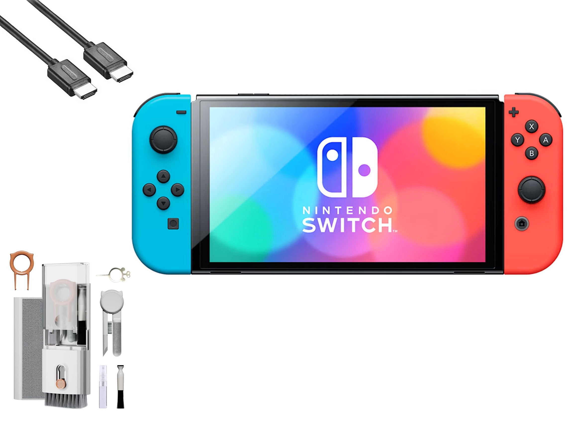 Nintendo Switch - OLED model with Neon Red and Neon Blue Joy