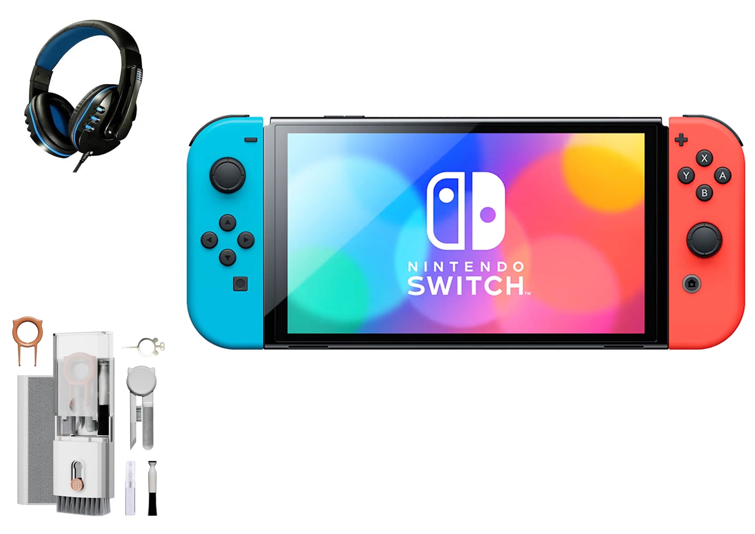 おもちゃ Nintendo Switch Bundle Nintendo Switch Console, Neon Blue and Neon Red Joy Con Bundle, JP