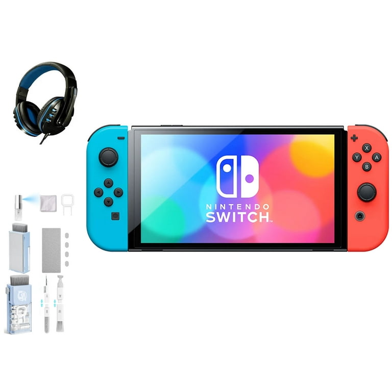 Pre-Owned Nintendo Switch OLED Model Neon Blue/Neon Red Set with