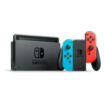 Restored Nintendo Switch Console with Neon Red and Blue Joycons (Refurbished)