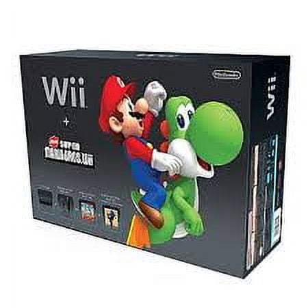 Pre-Owned Nintendo Wii Black Console New Super Mario Bros Bundle