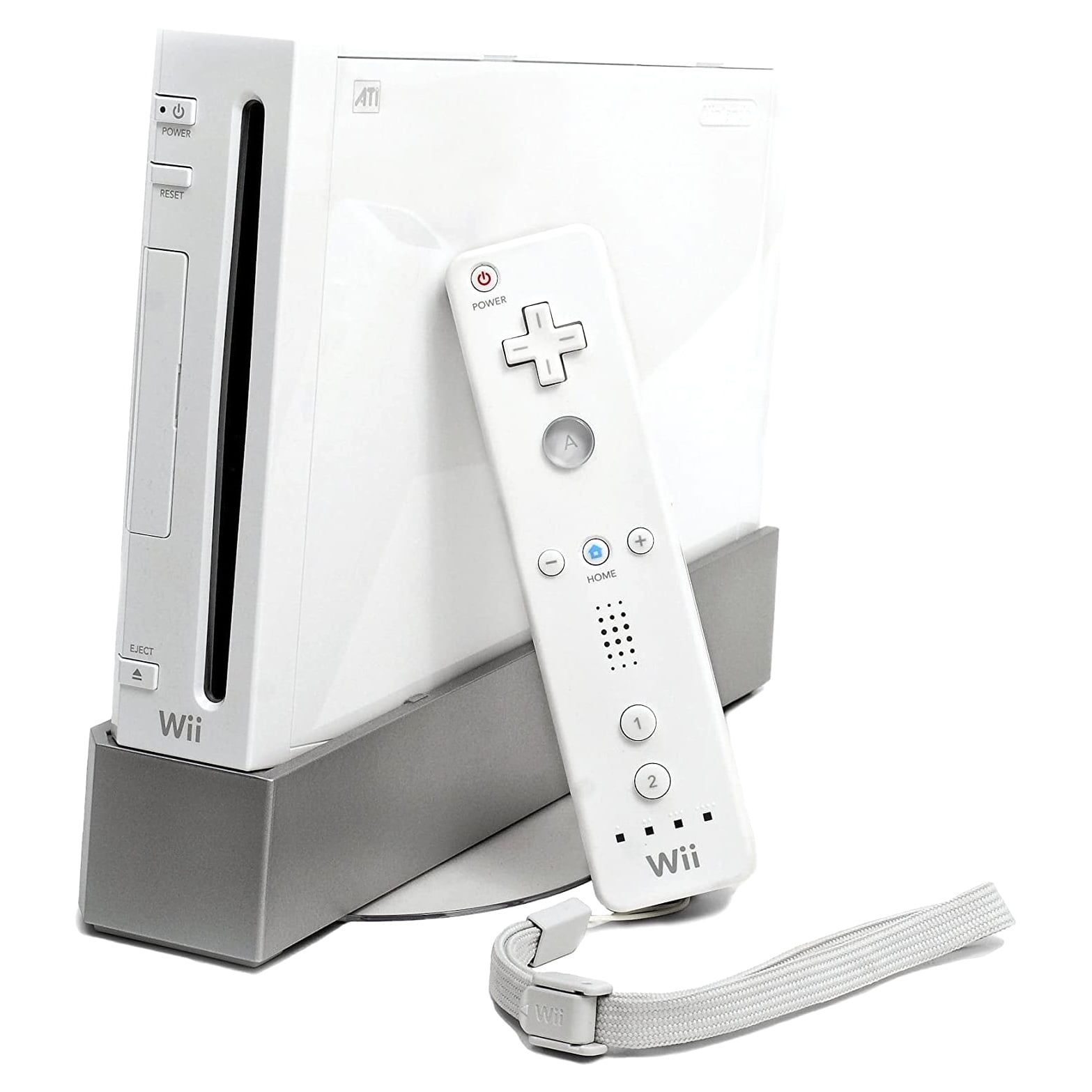 Pre-Owned Nintendo Wii Console White with 2 Sets of Controllers & Mario Kart Bundle System