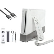 Restored Nintendo Wii White Gaming Console + HDMI Cable Cleaning Kit BOLT AXTION (Refurbished)