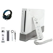 Restored Nintendo Wii White Gaming Console + Headset Cleaning Kit BOLT AXTION (Refurbished)