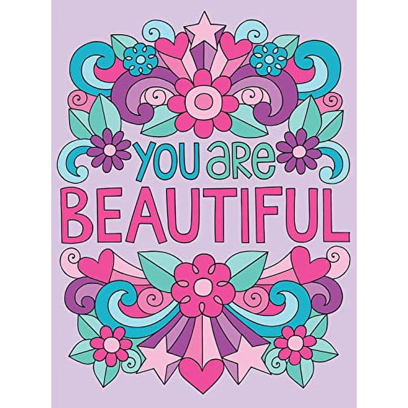Pre-Owned Notebook Doodles Flowers Journal: Lined Journal (Quiet Fox Designs) You Are Beautiful! 128 Page Personal Diary for Tweens featuring the Fun, Bright Flower Art of Paperback