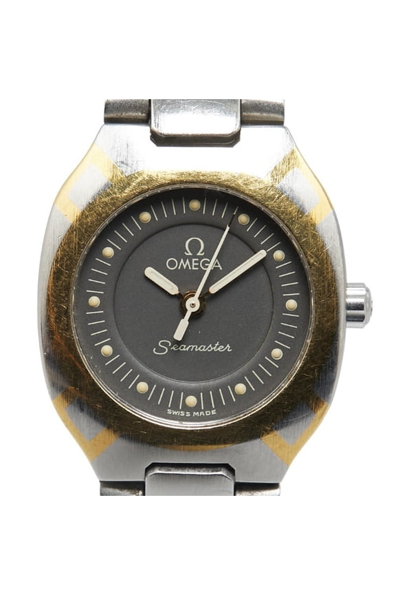 Pre-Owned OMEGA Seamaster Polaris Watch Quartz Grey Dial Stainless Steel Ladies (Good)