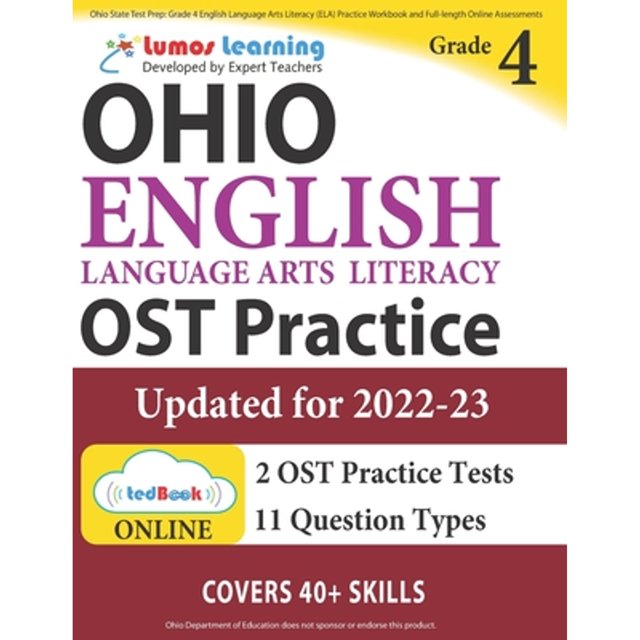 PreOwned Ohio State Test Prep Grade 4 English Language Arts Literacy