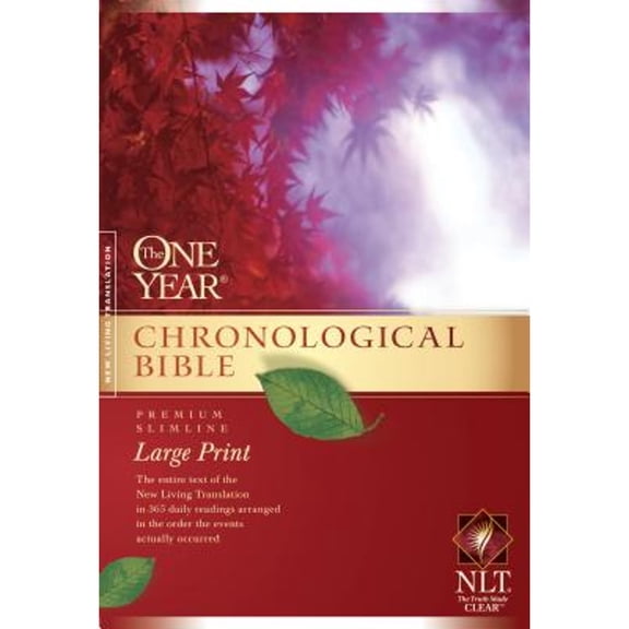 Pre-Owned One Year Chronological Bible-NLT-Premium Slimline Large Print (Hardcover) by Tyndale (Producer)