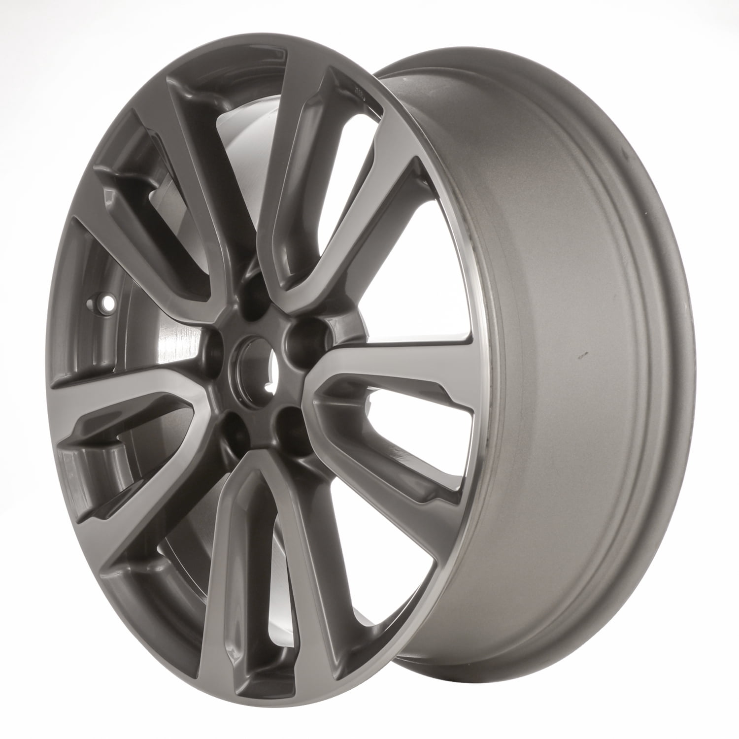 Pre-Owned Original Equipment Machined and Painted Medium Charcoal Aluminum Wheel 18 x 7.5 fits 2013-2016 Nissan Pathfinder (Good)