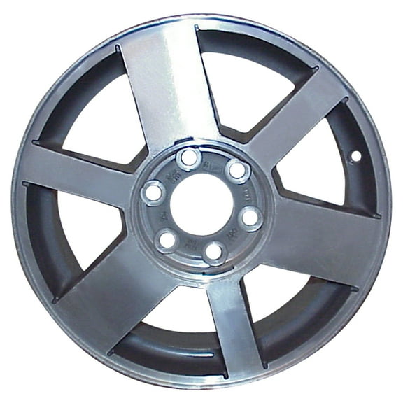 Pre-Owned Original Equipment Machined and Painted Medium Gray Aluminum Wheel 17 x 7 9594936 fits 2004-2007 GMC Envoy (Good)