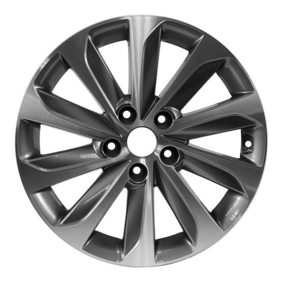 Pre-Owned Original Equipment Machined and Painted Medium Gray Aluminum Wheel 17 x 7 fits 2015-2017 Hyundai Sonata (Good)