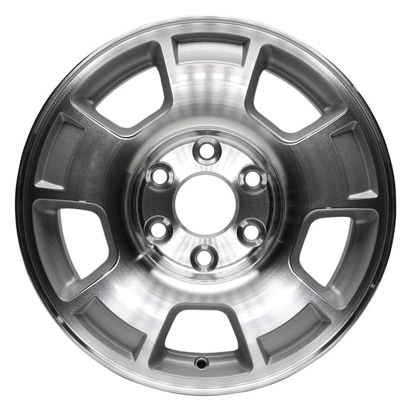 Pre-Owned Original Equipment Machined and Painted Silver Aluminum Wheel 17 x 7.5 9596050 fits 2007-2013 Chevrolet Avalanche (Good)