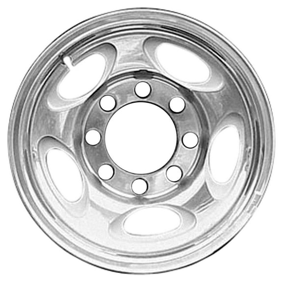 Pre-Owned Original Equipment Polished and Painted Silver Aluminum Wheel 16 x 7 fits 2000-2004 Ford F-250 Super Duty (Good)