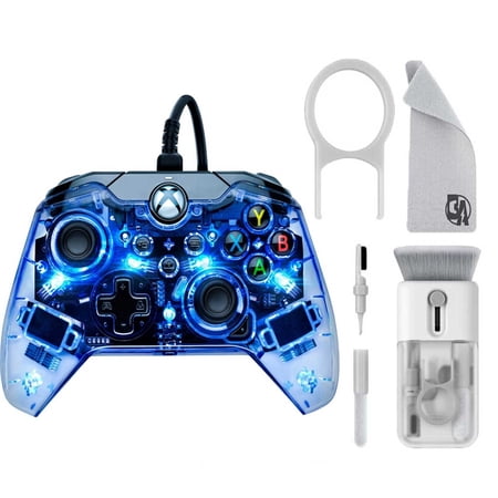 Pre-Owned PDP Gaming - Afterglow™ Wired Controller - Xbox Series & Windows 10 - Transparent With Cleaning Electric kit Bolt Axtion (Refurbished: Like New)