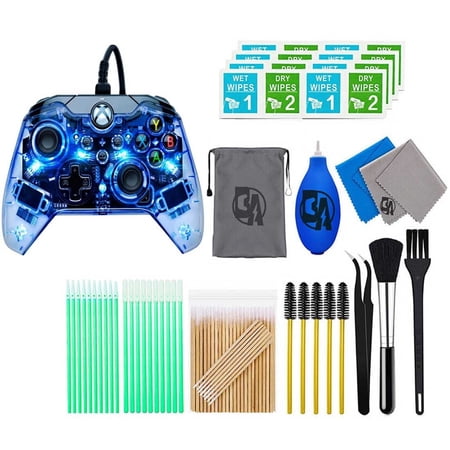 Pre-Owned PDP Gaming - Afterglow™ Wired Controller - Xbox Series & Windows 10 - Transparent With Cleaning Manual Kit Bolt Axtion Bundle (Refurbished: Like New)