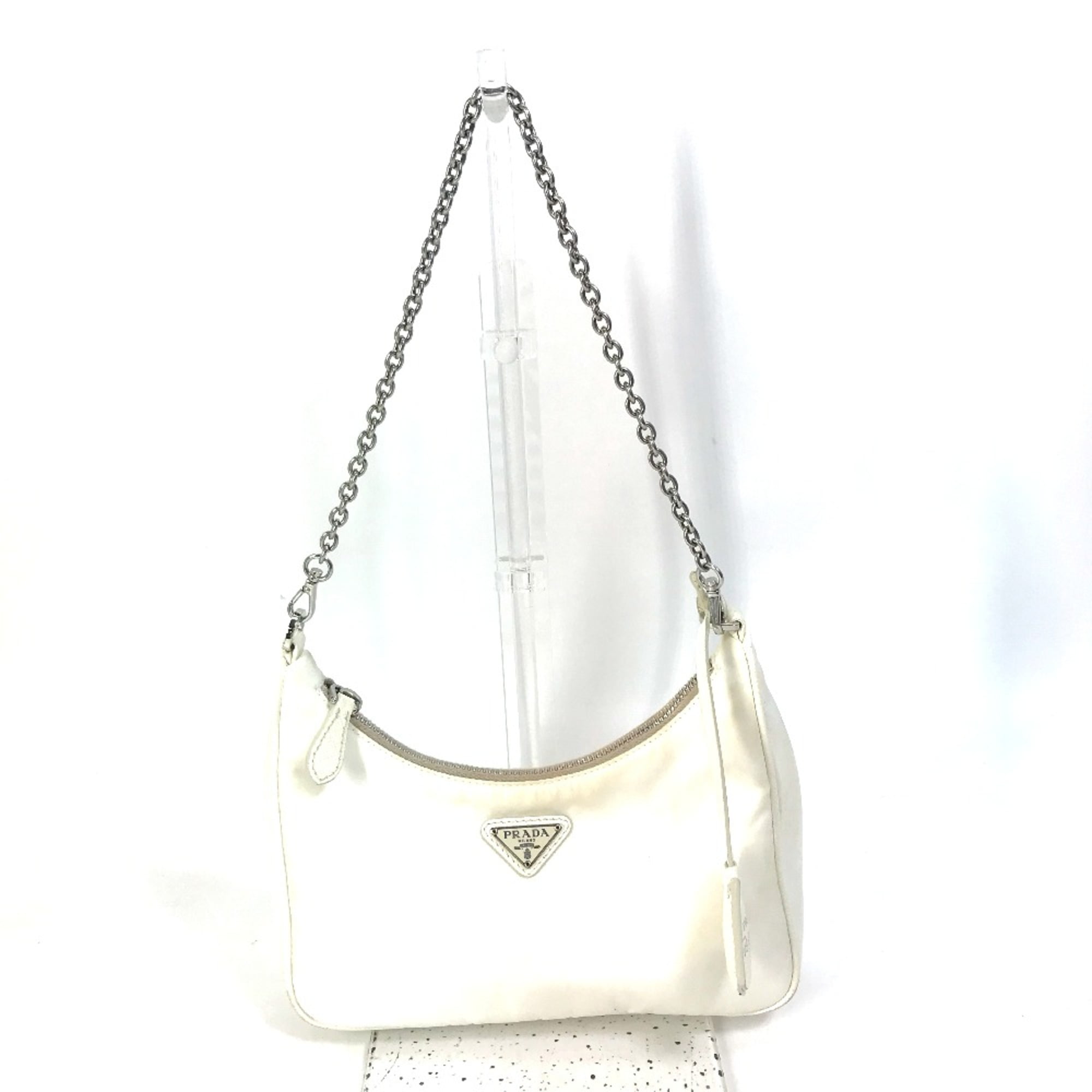 Pre-Owned PRADA 1BH204 triangle logo triangle logo plate Chain 