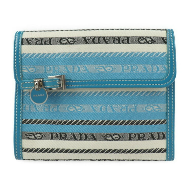 Prada top canvas wallet