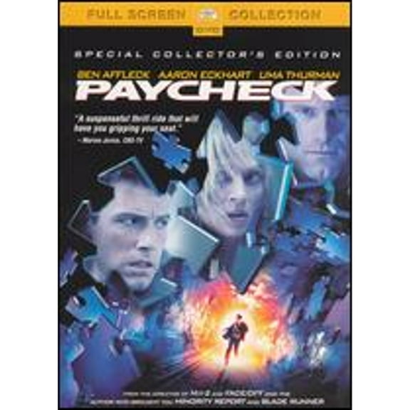 Pre-Owned Paycheck - Remember the Future [P&S] [Special Collector's Edition] (DVD 0097360512847) directed by John Woo