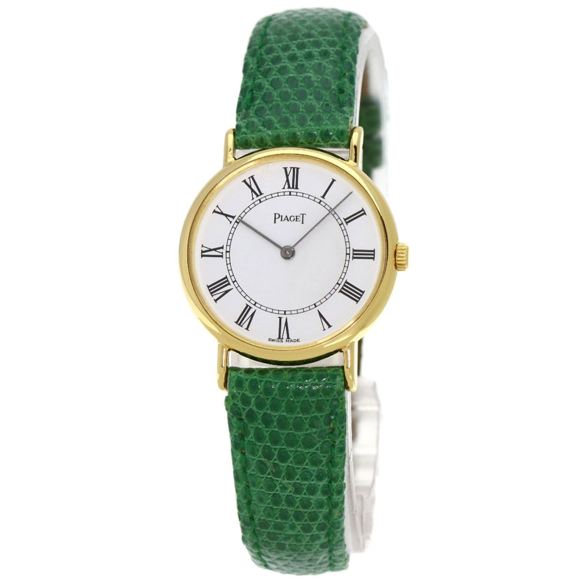 Pre Owned Piaget 8005 Tradition Watch 18K Yellow Gold Leather Women s Good Walmart