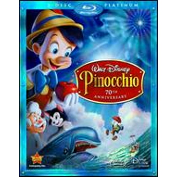 Pre-Owned Pinocchio [70th Anniversary] [3 Discs] [Blu-ray/DVD] (Blu-Ray 0786936785951) directed by Ben Sharpsteen, Bill Roberts, Hamilton Luske, Jack Kinney, Norman Ferguson, T. Hee, Walt Disney, Wilf