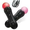 thumbnail image 1 of Restored PlayStation VR Move Motion Controllers for PlayStation VR, Black (2-Pack), 2, 1 of 2