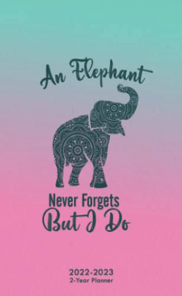 PreOwned Pocket Calendar 20222023 For Purse JANUARY 2022 DECEMBER 2023 Elephant Calendar