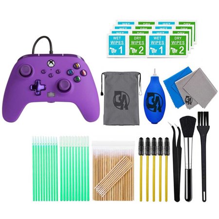 Pre-Owned PowerA - Enhanced Wired Controller for Xbox Series X/S - Royal Purple With Cleaning Manual Kit Bolt Axtion Bundle